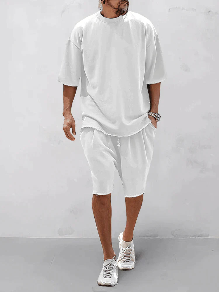 Damien | Ensemble Short T-Shirt Homme Gris