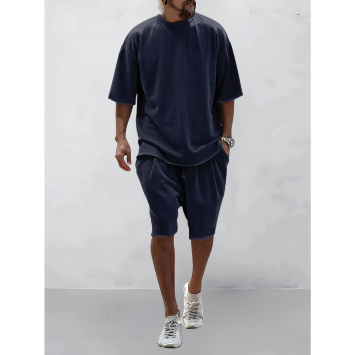 Damien | Ensemble Short T-Shirt Homme Gris