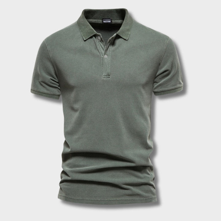 Damien | Polo Homme Manches Courtes Vert Foncé