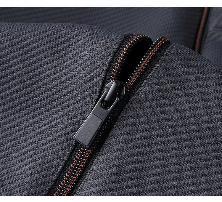 Damien | Survêtement Homme Noir Zippé Col Montant