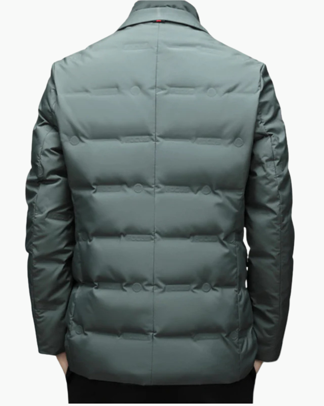 David | Blazer Doudoune Noir Homme Boutonné Col Cranté