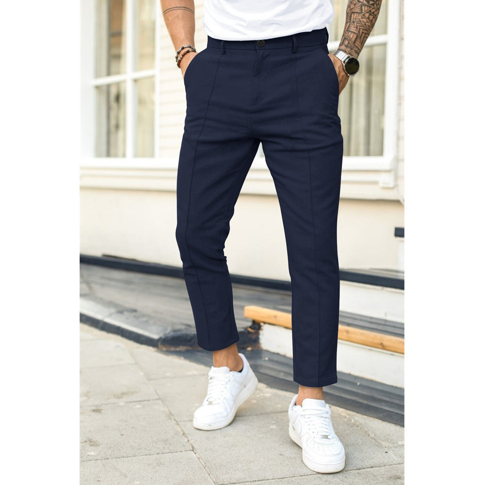 David | Pantalon Chino Homme Noir Slim