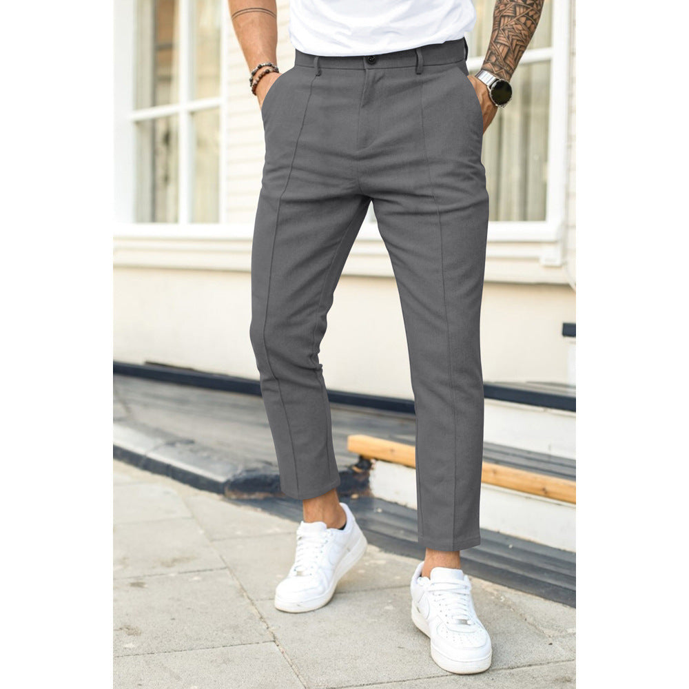 David | Pantalon Chino Homme Noir Slim