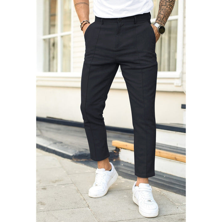 David | Pantalon Chino Homme Noir Slim