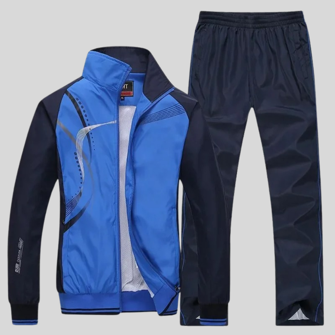 David | Survêtement Homme Deux Pièces Marine Blanc
