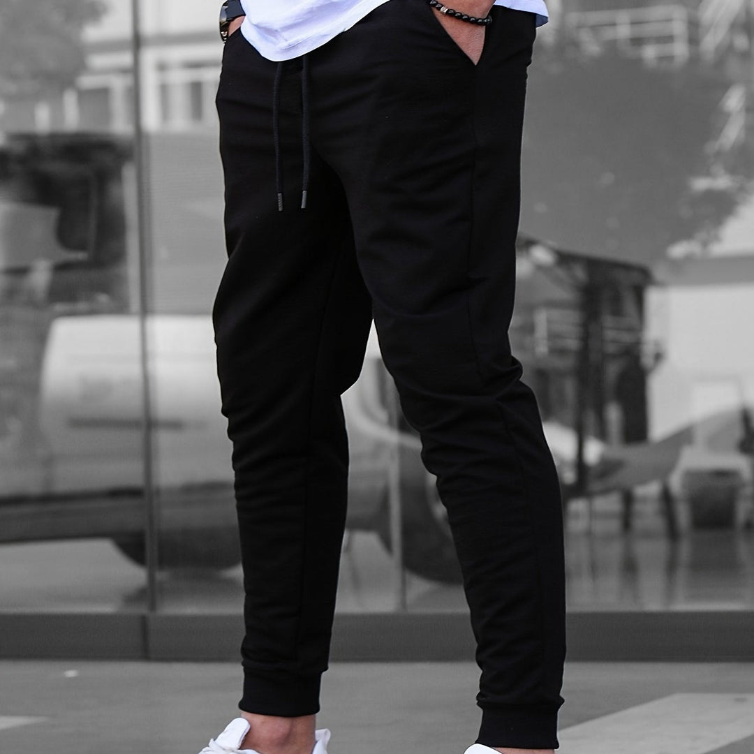 Edouard | Jogger Homme Blanc Slim Taille Élastique