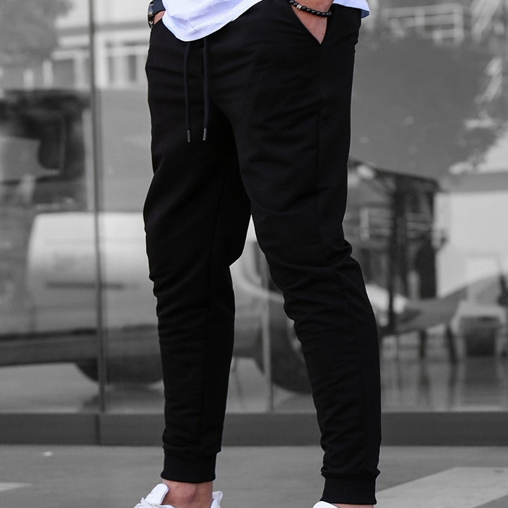 Edouard | Jogger Homme Blanc Slim Taille Élastique