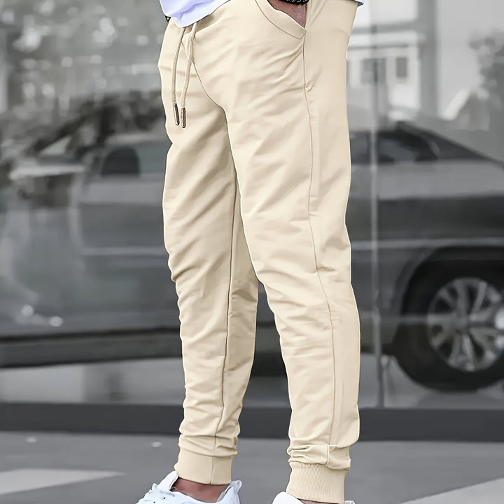 Edouard | Jogger Homme Blanc Slim Taille Élastique