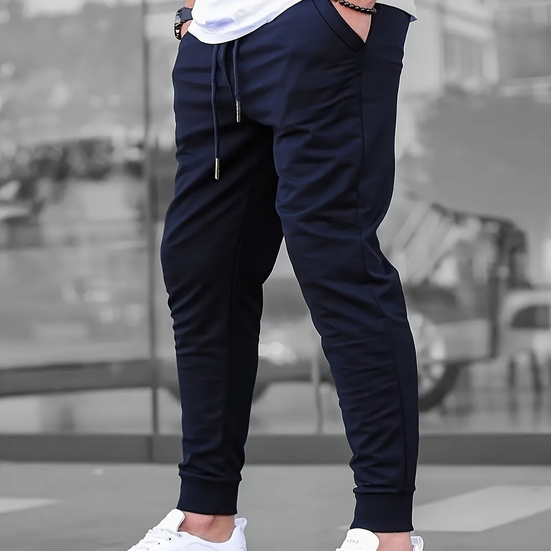 Edouard | Jogger Homme Blanc Slim Taille Élastique