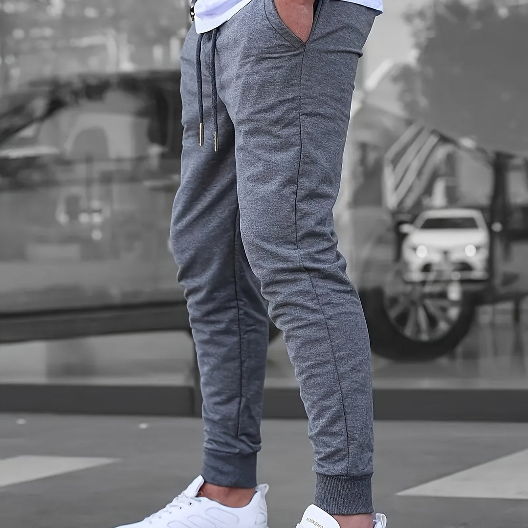 Edouard | Jogger Homme Blanc Slim Taille Élastique