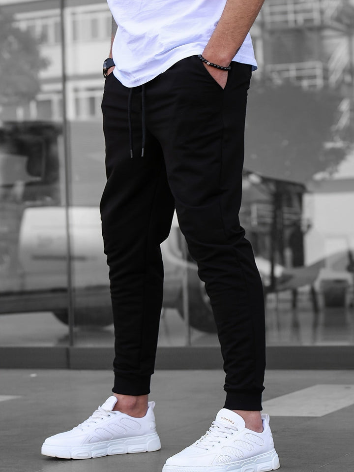 Edouard | Jogger Homme Blanc Slim Taille Élastique