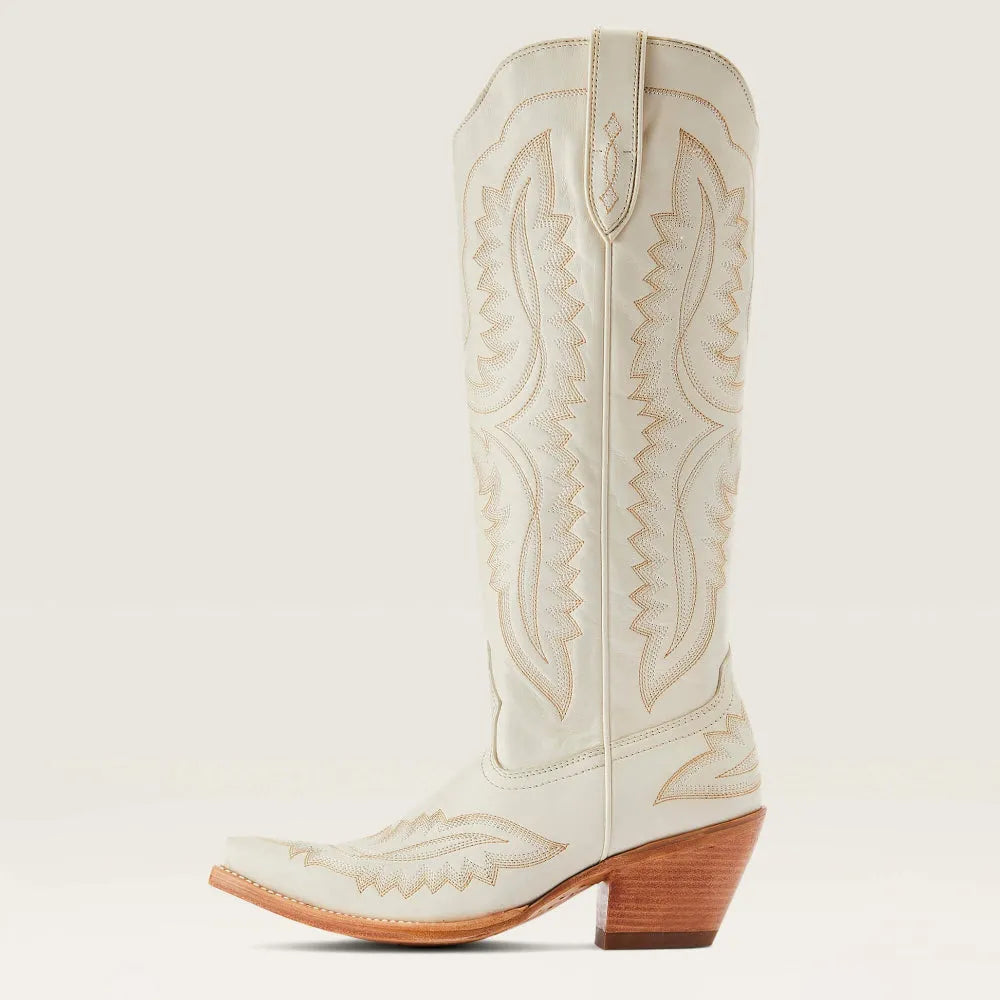 Elliot | Bottes Cowboy Cuir Brodées Marron Bout Pointu