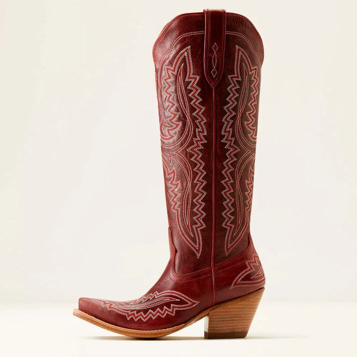 Elliot | Bottes Cowboy Cuir Brodées Marron Bout Pointu