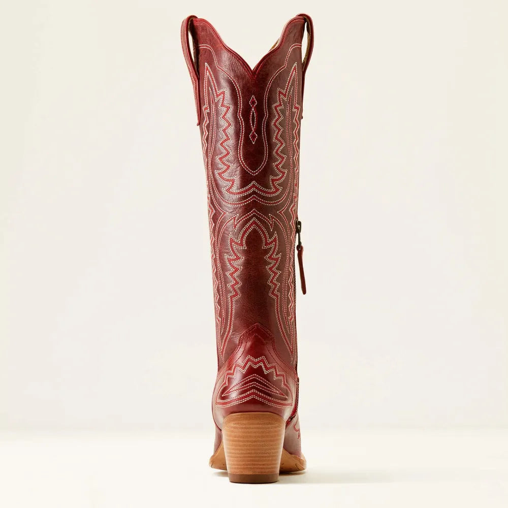 Elliot | Bottes Cowboy Cuir Brodées Marron Bout Pointu