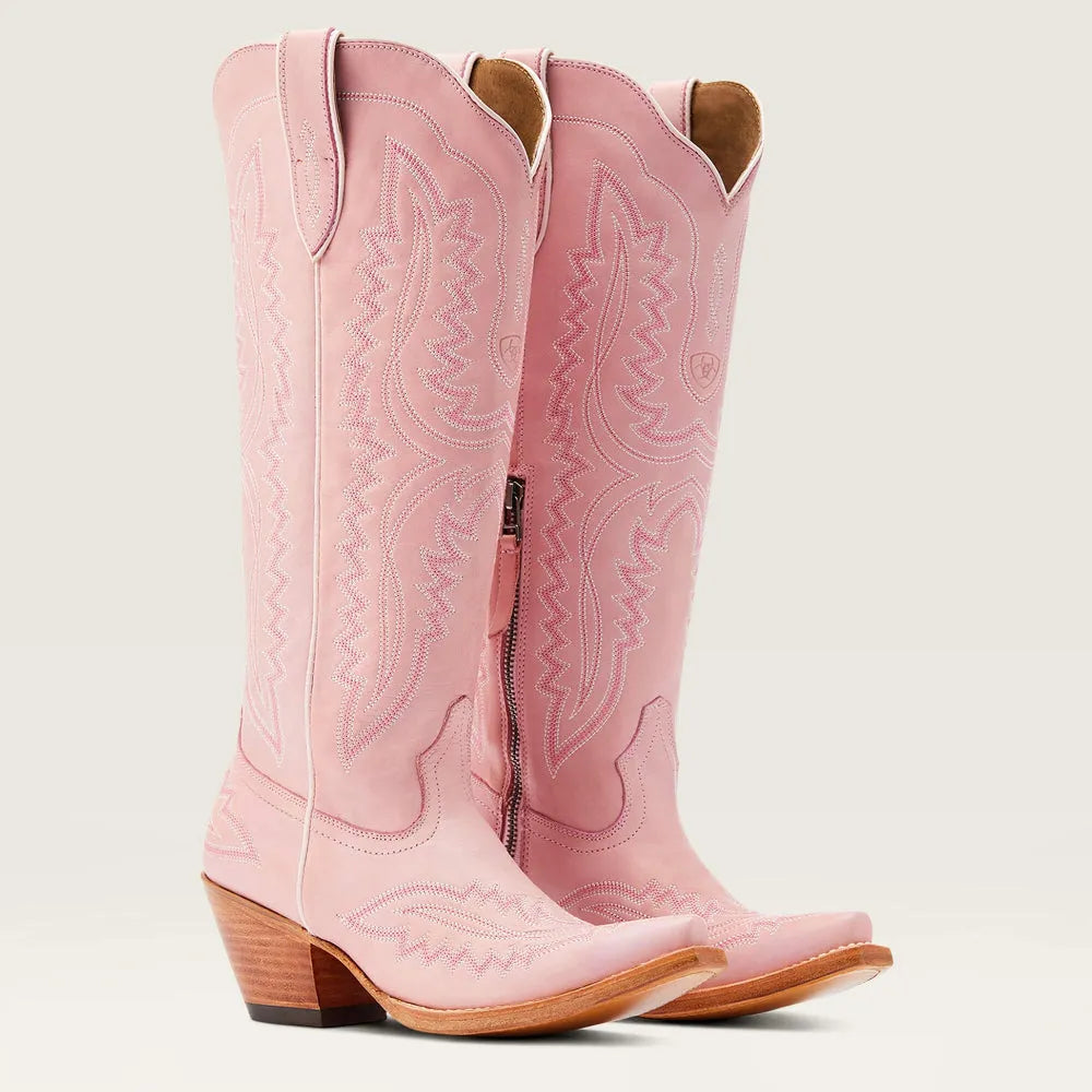 Elliot | Bottes Cowboy Cuir Brodées Marron Bout Pointu
