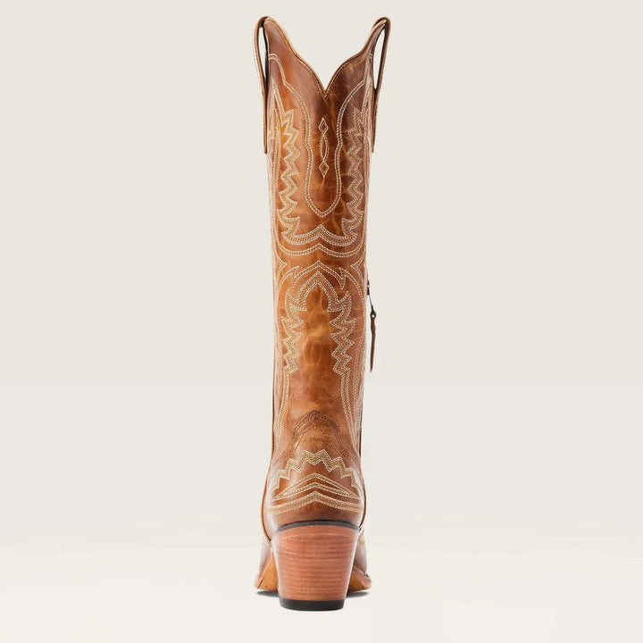 Elliot | Bottes Cowboy Cuir Brodées Marron Bout Pointu