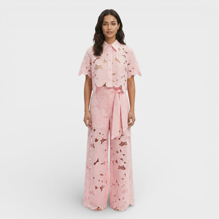 Élodie | Ensemble vêtements femme broderie fleurie