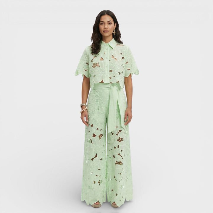 Élodie | Ensemble vêtements femme broderie fleurie