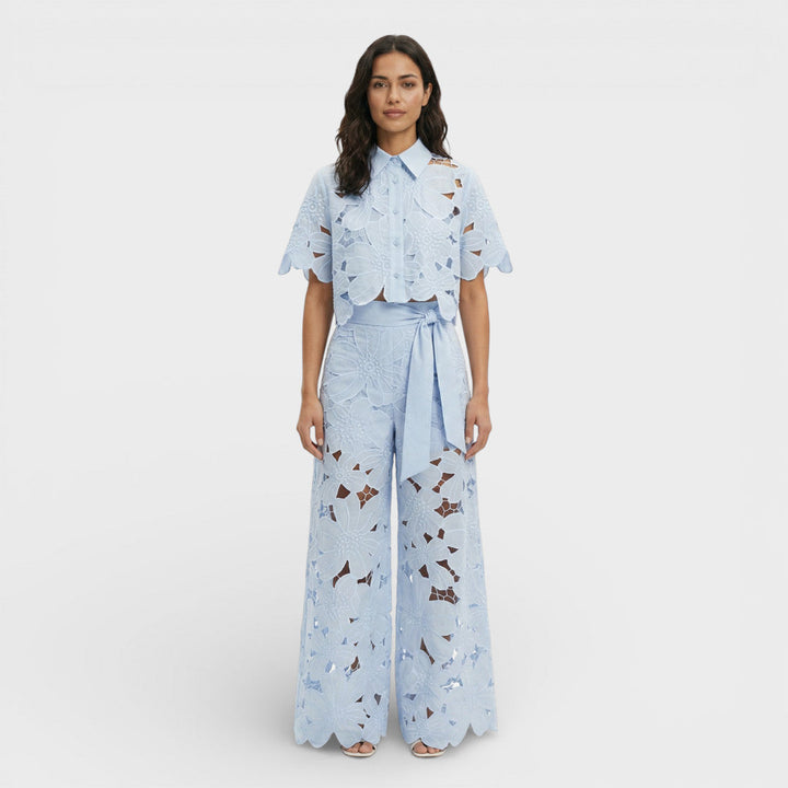 Élodie | Ensemble vêtements femme broderie fleurie