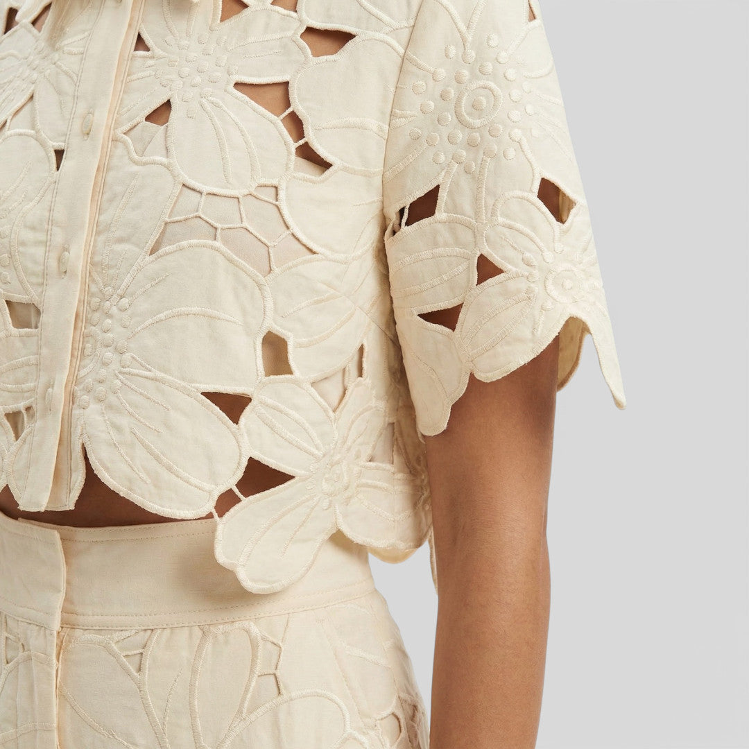 Élodie | Ensemble vêtements femme broderie fleurie
