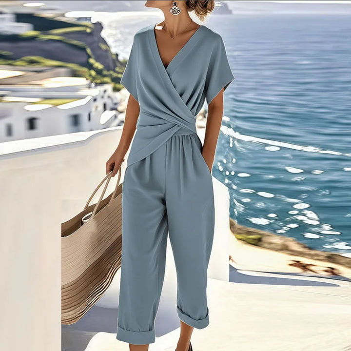 Émilie | Combinaison Pantalon Femme Col V