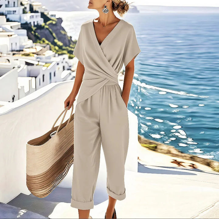 Émilie | Combinaison Pantalon Femme Col V