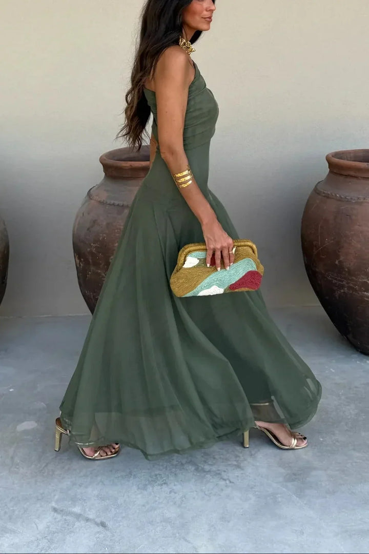 Émilie | Robe Maxi Une Épaule Femme