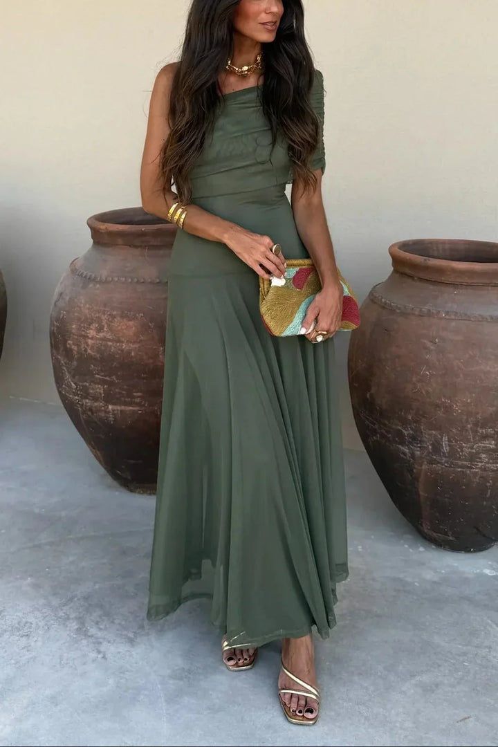 Émilie | Robe Maxi Une Épaule Femme