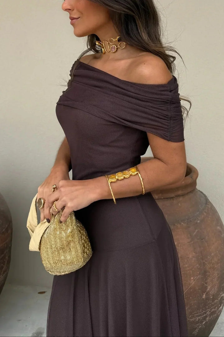 Émilie | Robe Maxi Une Épaule Femme