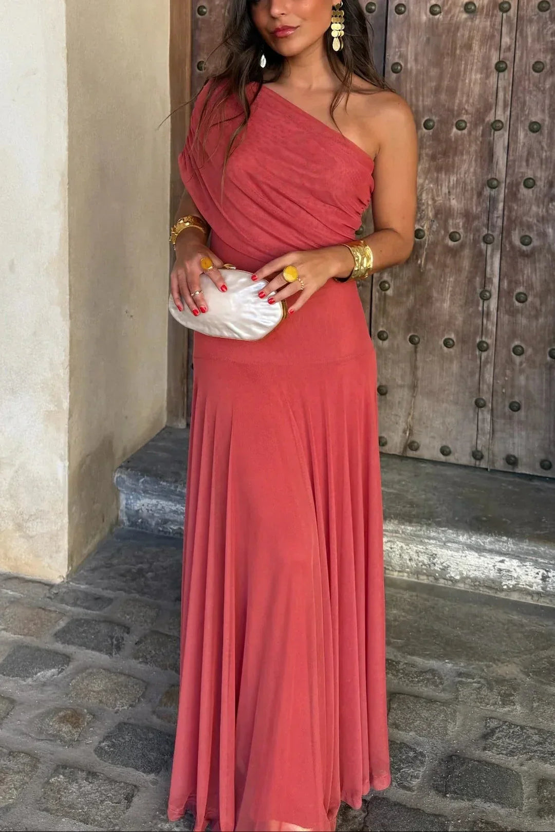 Émilie | Robe Maxi Une Épaule Femme