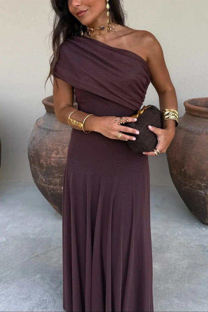 Émilie | Robe Maxi Une Épaule Femme