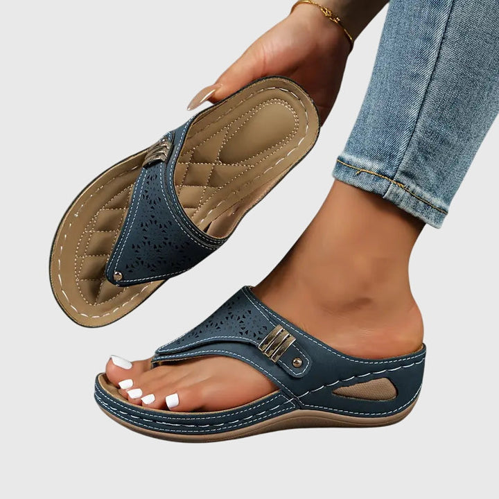 Émilie | Sandales Femme Compensées Bout Ouvert