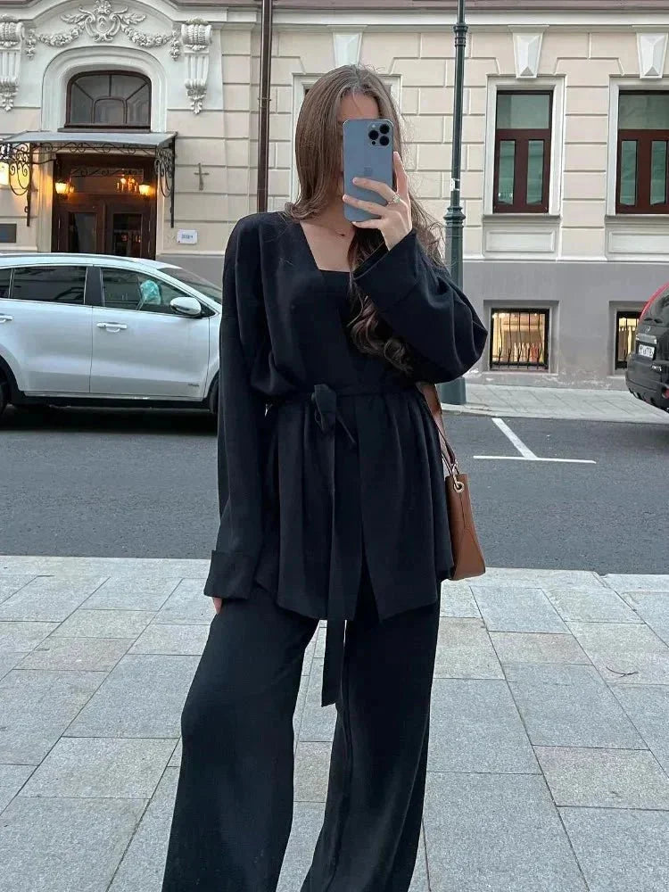 Eva | Ensemble Vêtements Femme Cardigan Ceinturé