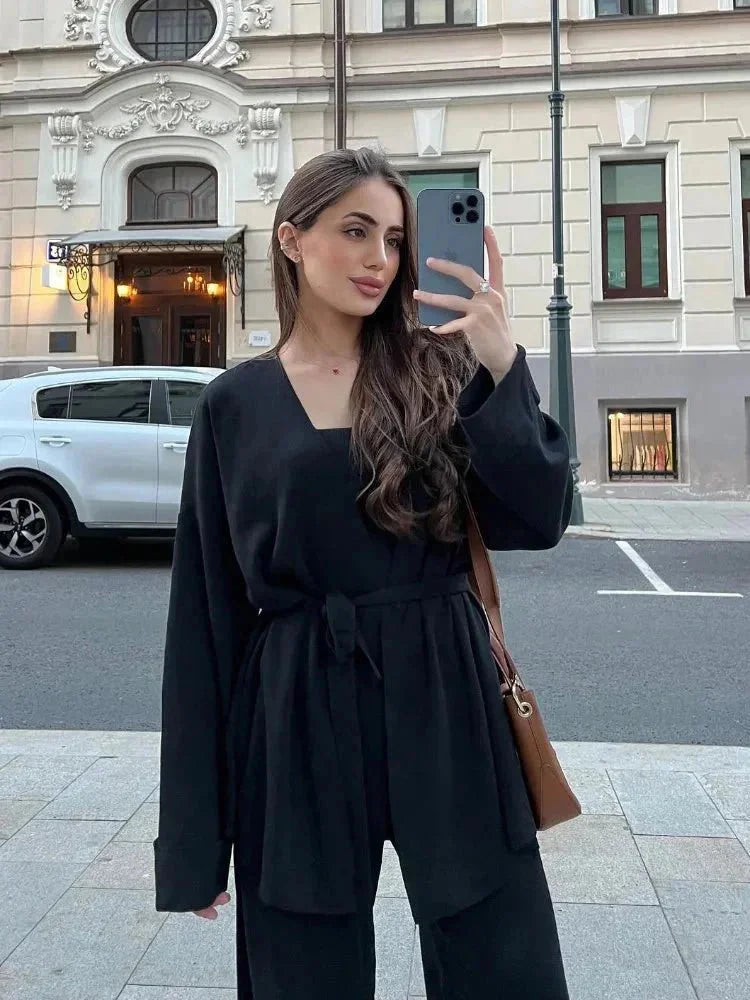 Eva | Ensemble Vêtements Femme Cardigan Ceinturé