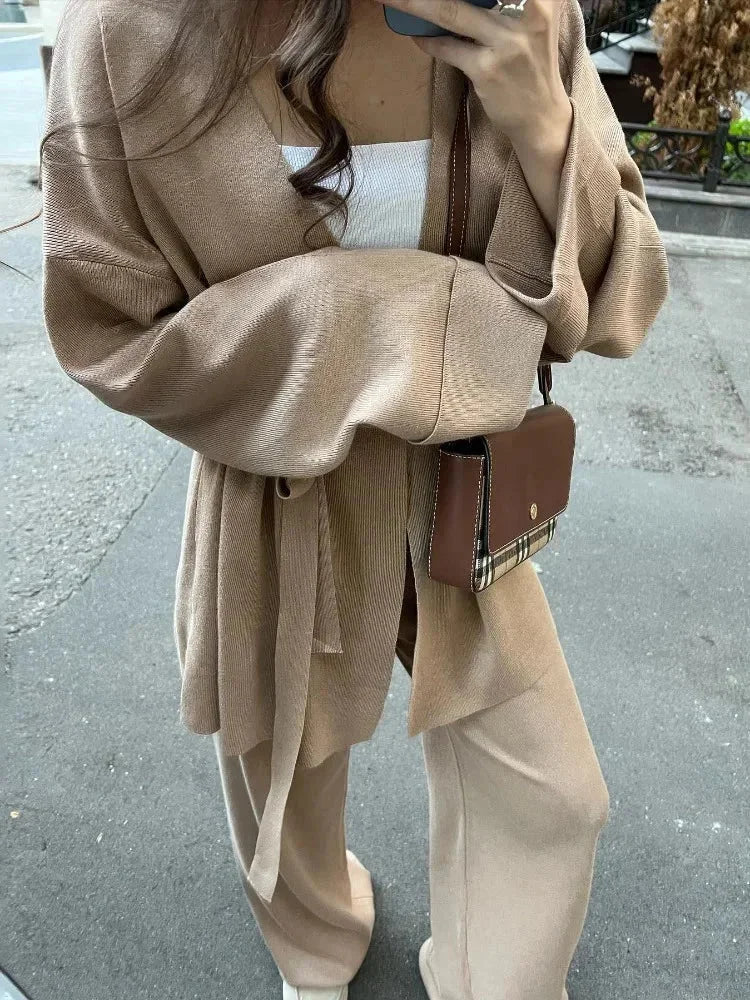 Eva | Ensemble Vêtements Femme Cardigan Ceinturé