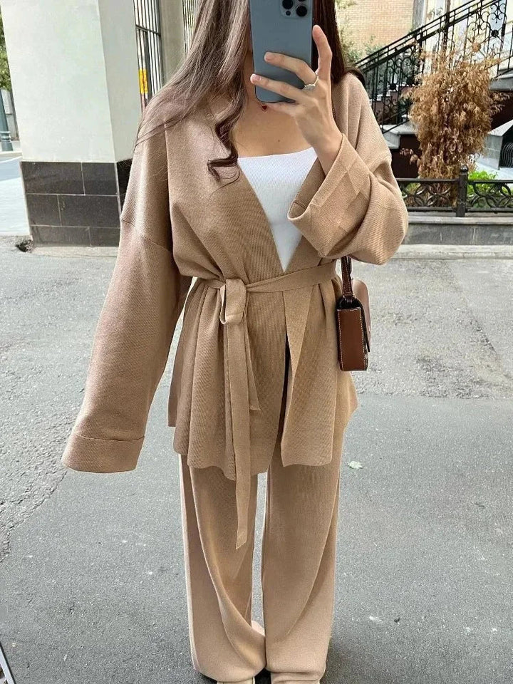 Eva | Ensemble Vêtements Femme Cardigan Ceinturé