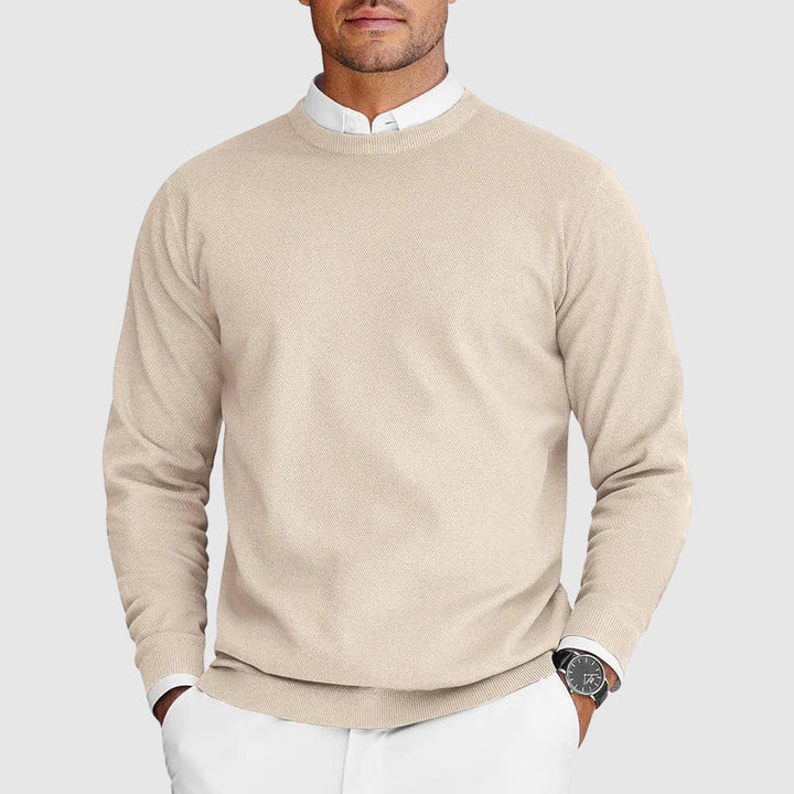Aurélien | Pull Col Rond Noir Homme Coupe Ample