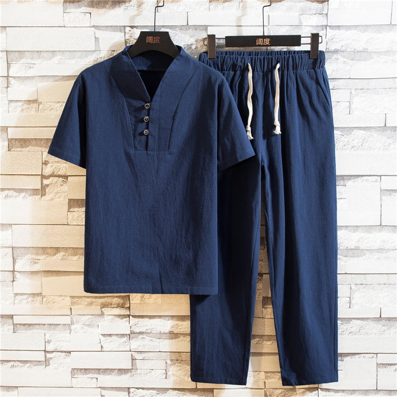 Florian | Ensemble Homme Lin Pantalon Vêtement