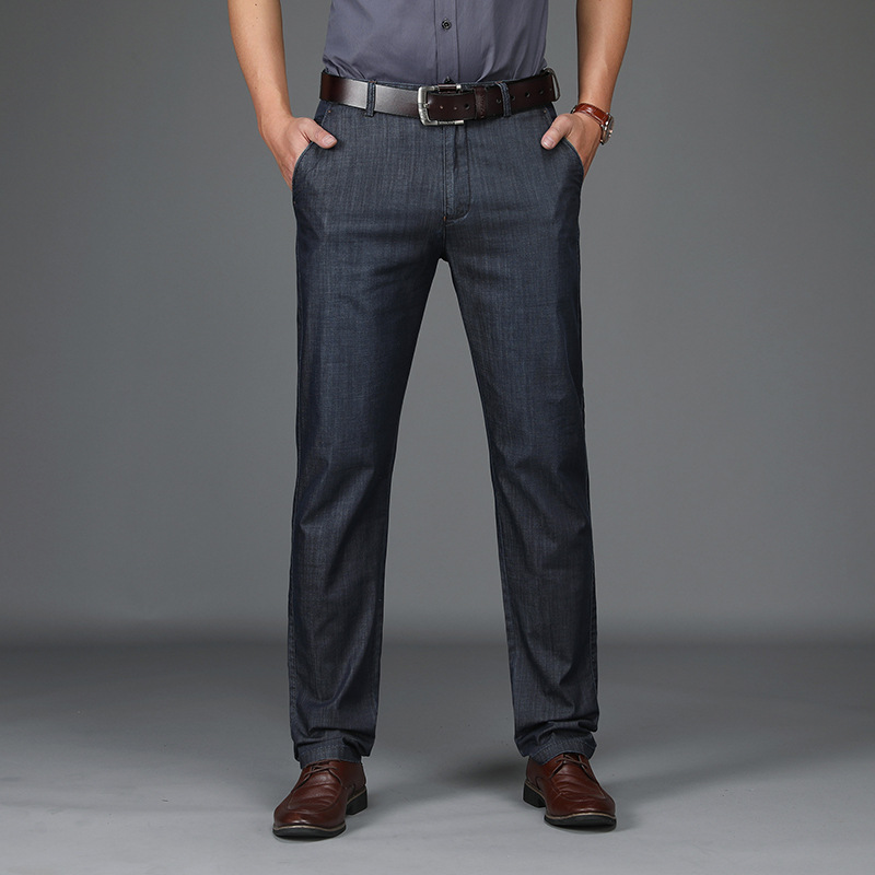 Florian | Jean Droit Homme Denim Bleu Zippé