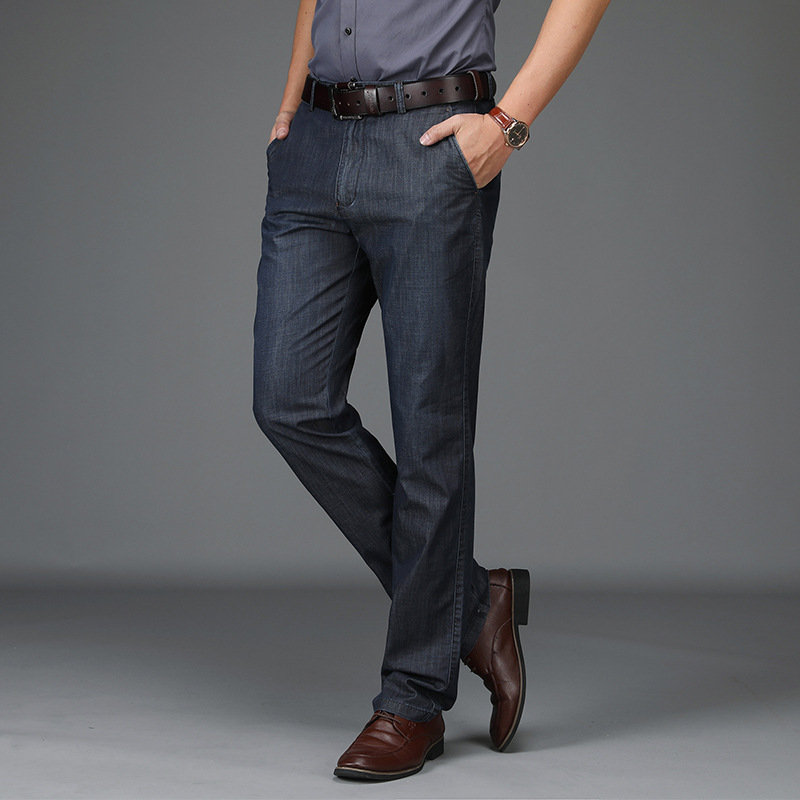 Florian | Jean Droit Homme Denim Bleu Zippé