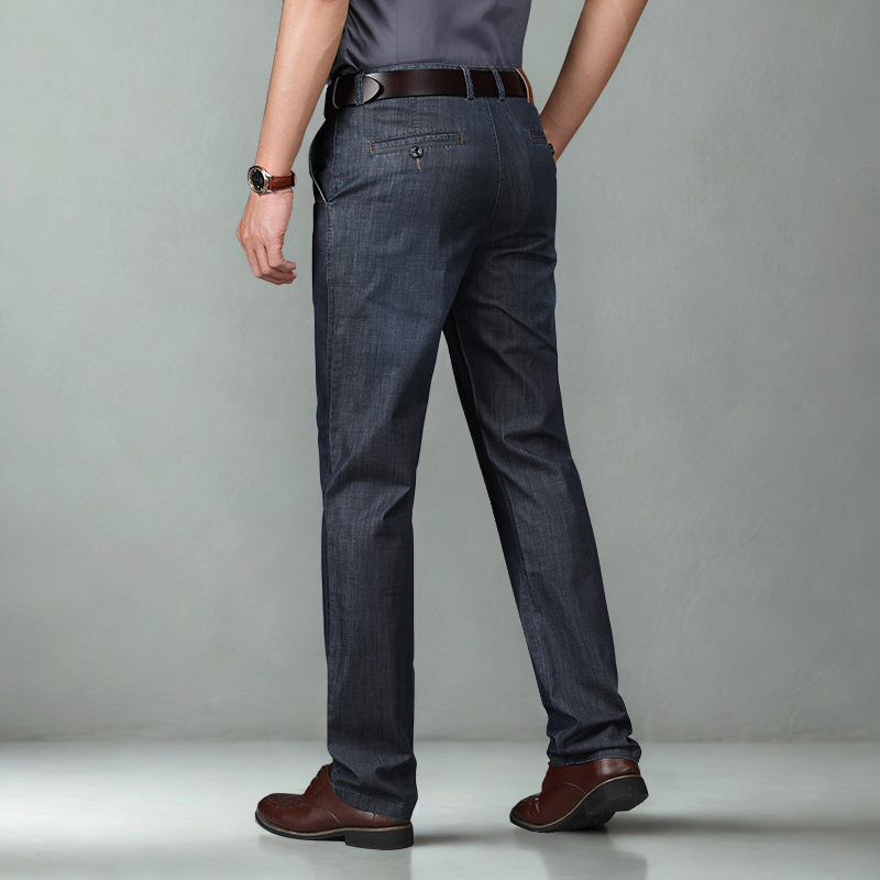 Florian | Jean Droit Homme Denim Bleu Zippé