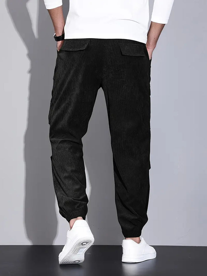 Florian | Pantalon Cargo Velours Côtelé Marron Homme Coupe Ample