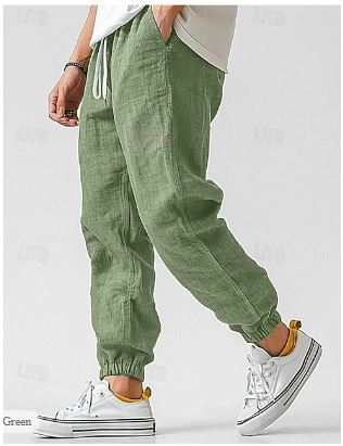 Florian | Pantalon Homme Lin Jogger Taille Élastique