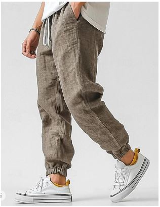 Florian | Pantalon Homme Lin Jogger Taille Élastique