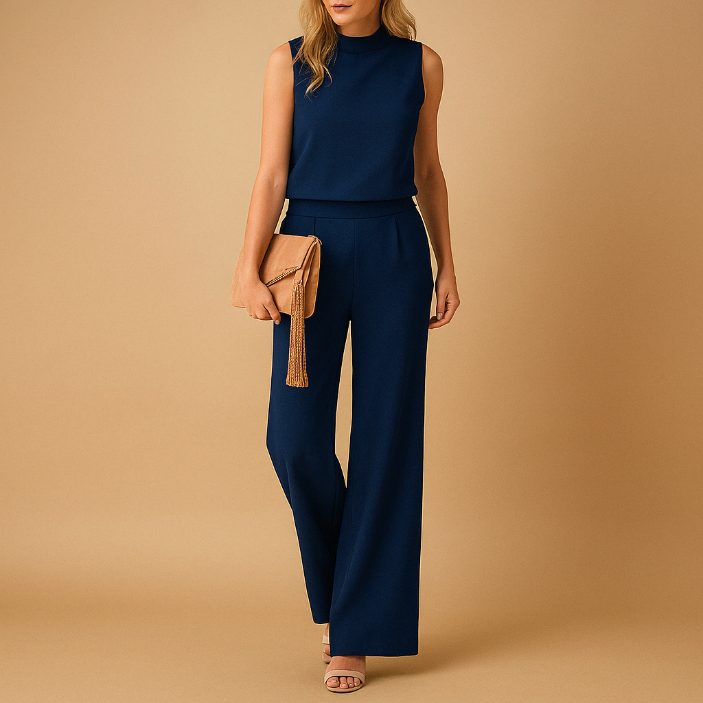 Floriane | Ensemble Pantalon Large Femme Taille Haute