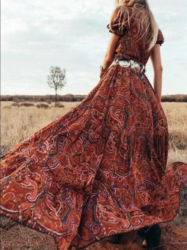 Floriane | Robe Femme Imprimée Fente Maxi