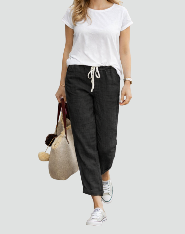 Floriane | T-shirt Blanc Col Rond Manches Courtes Femme Coupe Ample