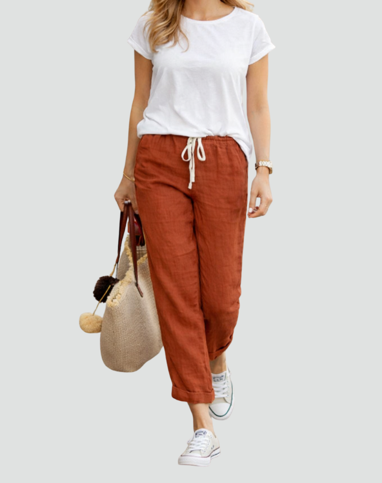 Floriane | T-shirt Blanc Col Rond Manches Courtes Femme Coupe Ample