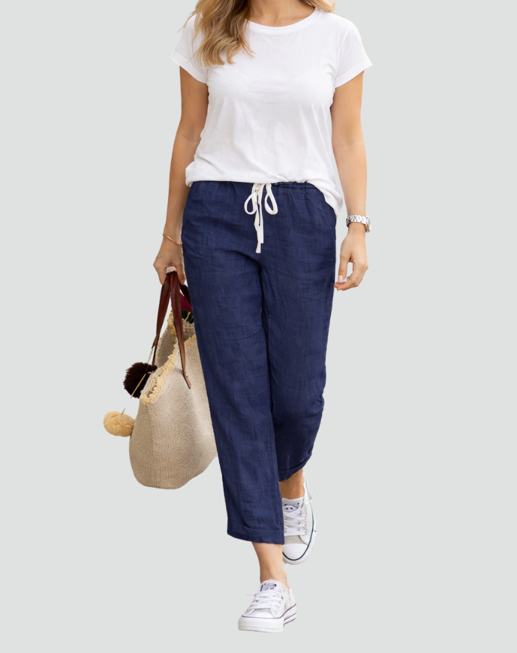 Floriane | T-shirt Blanc Col Rond Manches Courtes Femme Coupe Ample