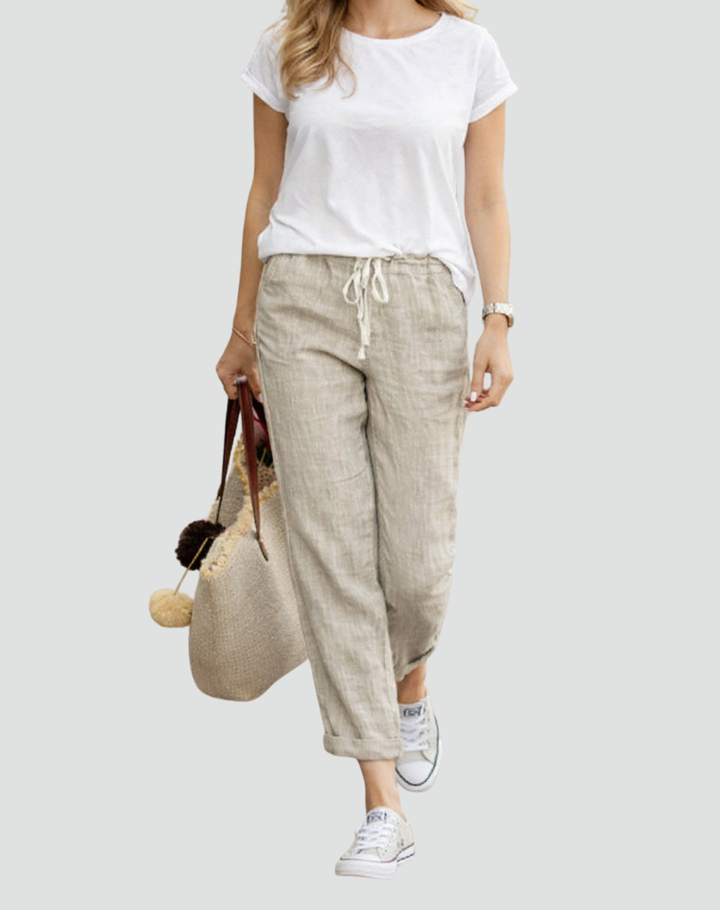 Floriane | T-shirt Blanc Col Rond Manches Courtes Femme Coupe Ample